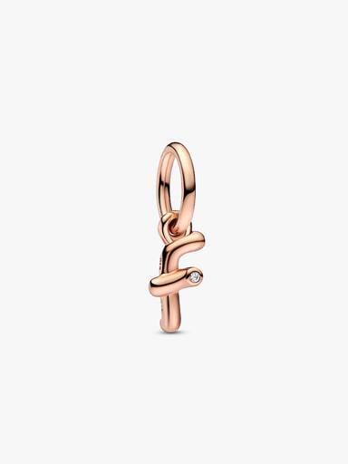 FINAL SALE - Letter F Script Alphabet Dangle Charm