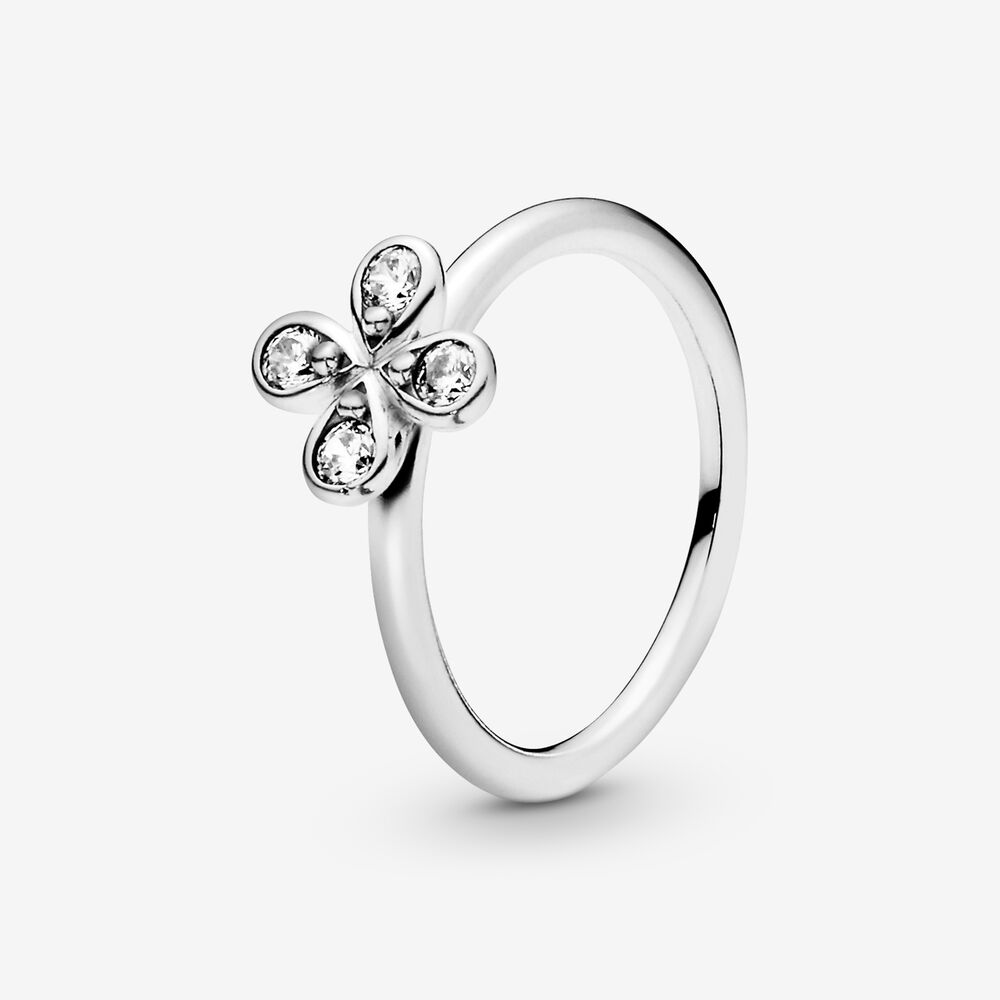 FourPetal Flower Ring Floral & Garden Rings Pandora US