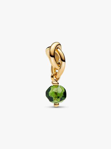 August Spring Green Eternity Circle Dangle Charm