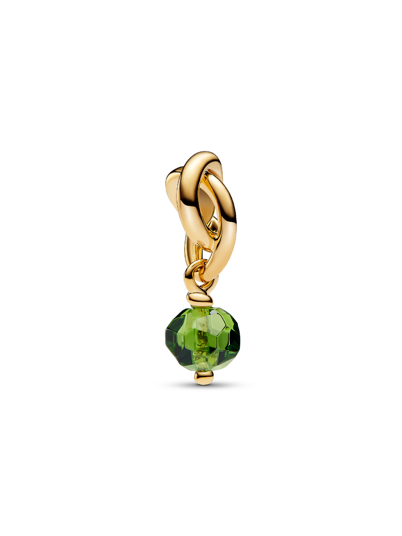 August Spring Green Eternity Circle Dangle Charm
