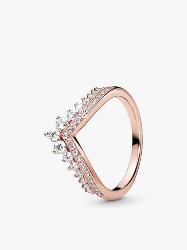 Heart of Rose Princess Wishbone Stacking Ring Set