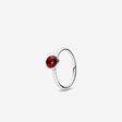 FINAL SALE - July Droplet Ring, Synthetic Ruby