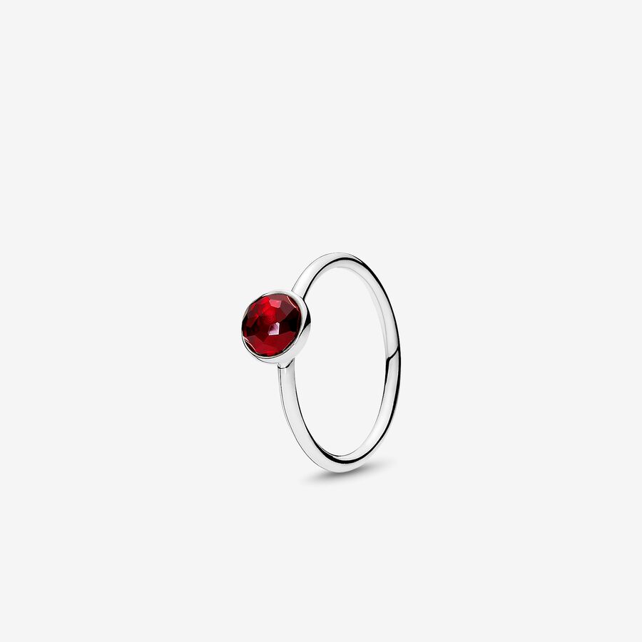 FINAL SALE - July Droplet Ring, Synthetic Ruby image number 0