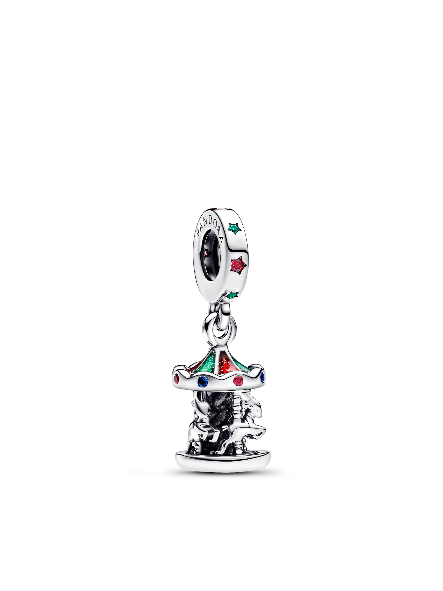 Женский шарм Pandora Spinning Carousel Dangle Charm, цвет: Серебро — фото 1