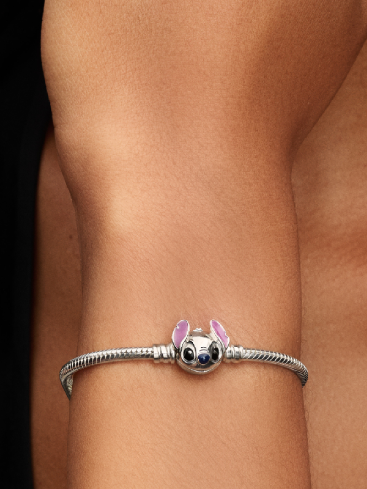 Женский браслет Pandora Disney Stitch Snake Chain, цвет: Серебро — фото 3