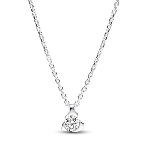 Pandora Talisman Lab-grown Diamond Heart Pendant Necklace 0.25 carat tw Sterling Silver