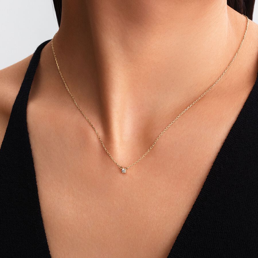 Era Lab Pandora Era Lab-Grown Diamond Pendant Necklace | Gold | Pandora US
