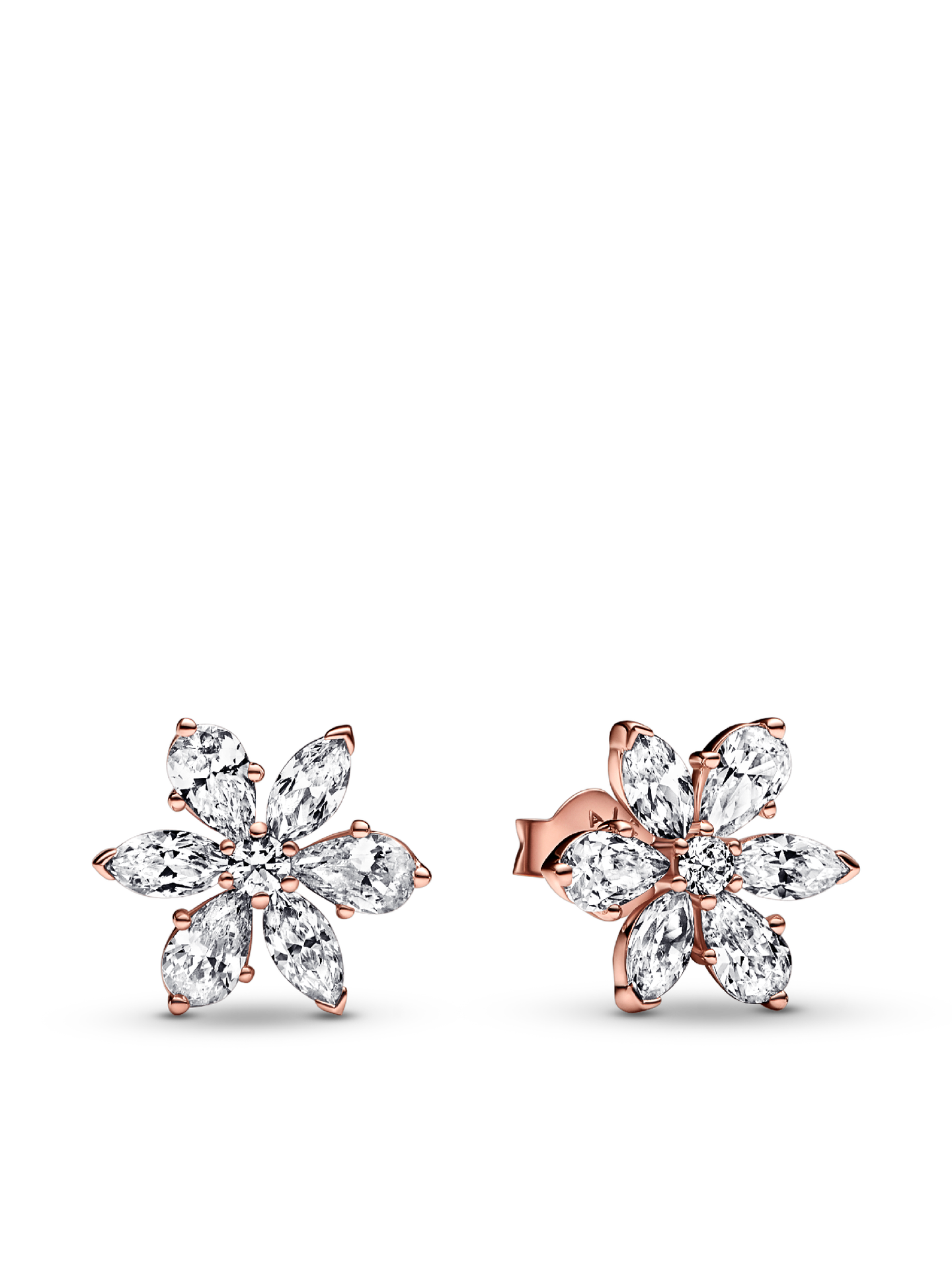 Женские серьги Pandora Sparkling Herbarium Cluster, Rose gold plated, цвет: Покрытие розовым золотом — фото 1