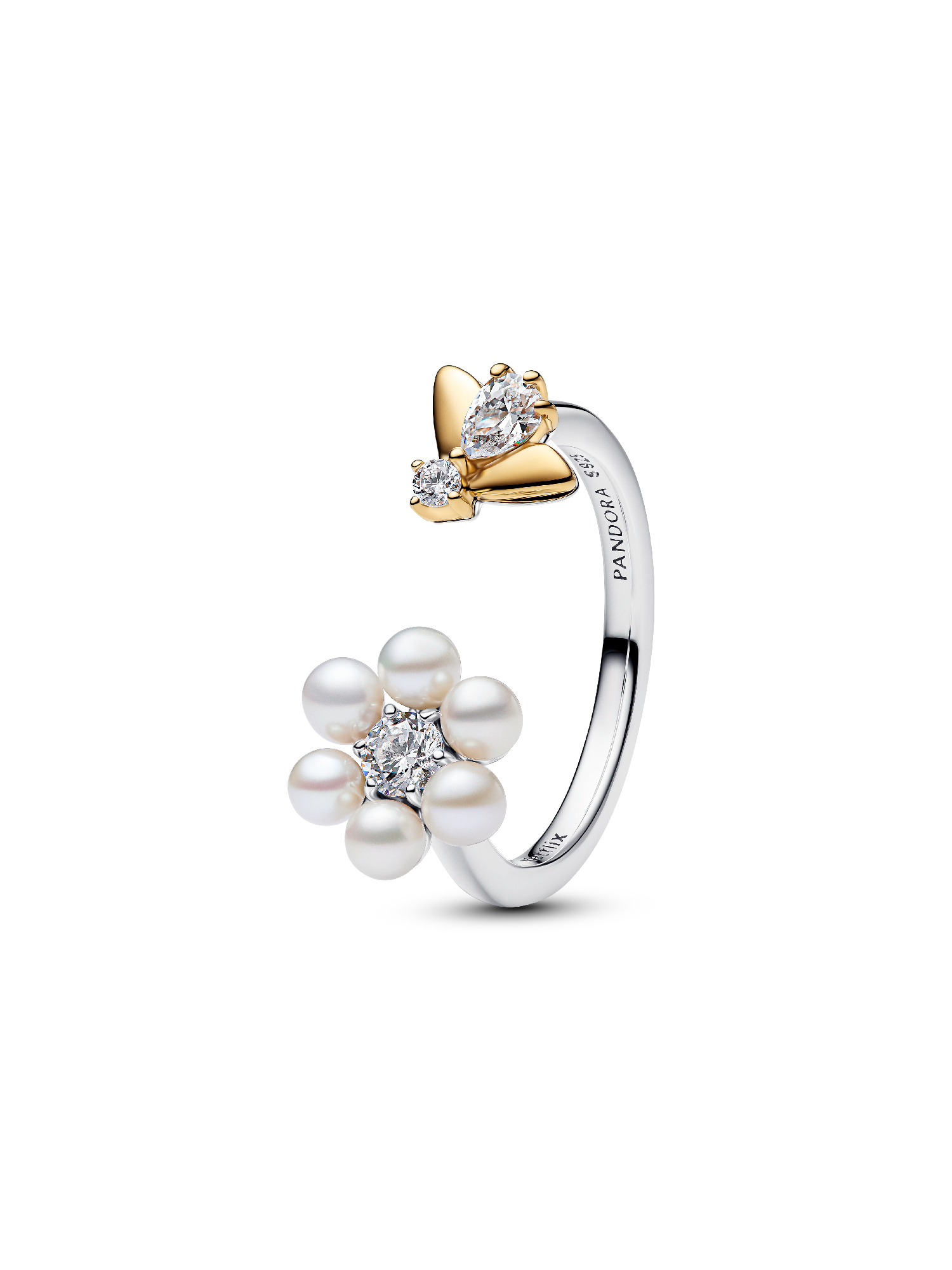 Bridgerton Bee & Treated Freshwater Cultured Pearl Flower Open