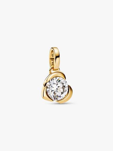 FINAL SALE - Pandora Talisman 14k Gold Lab-grown Diamond Heart Pendant