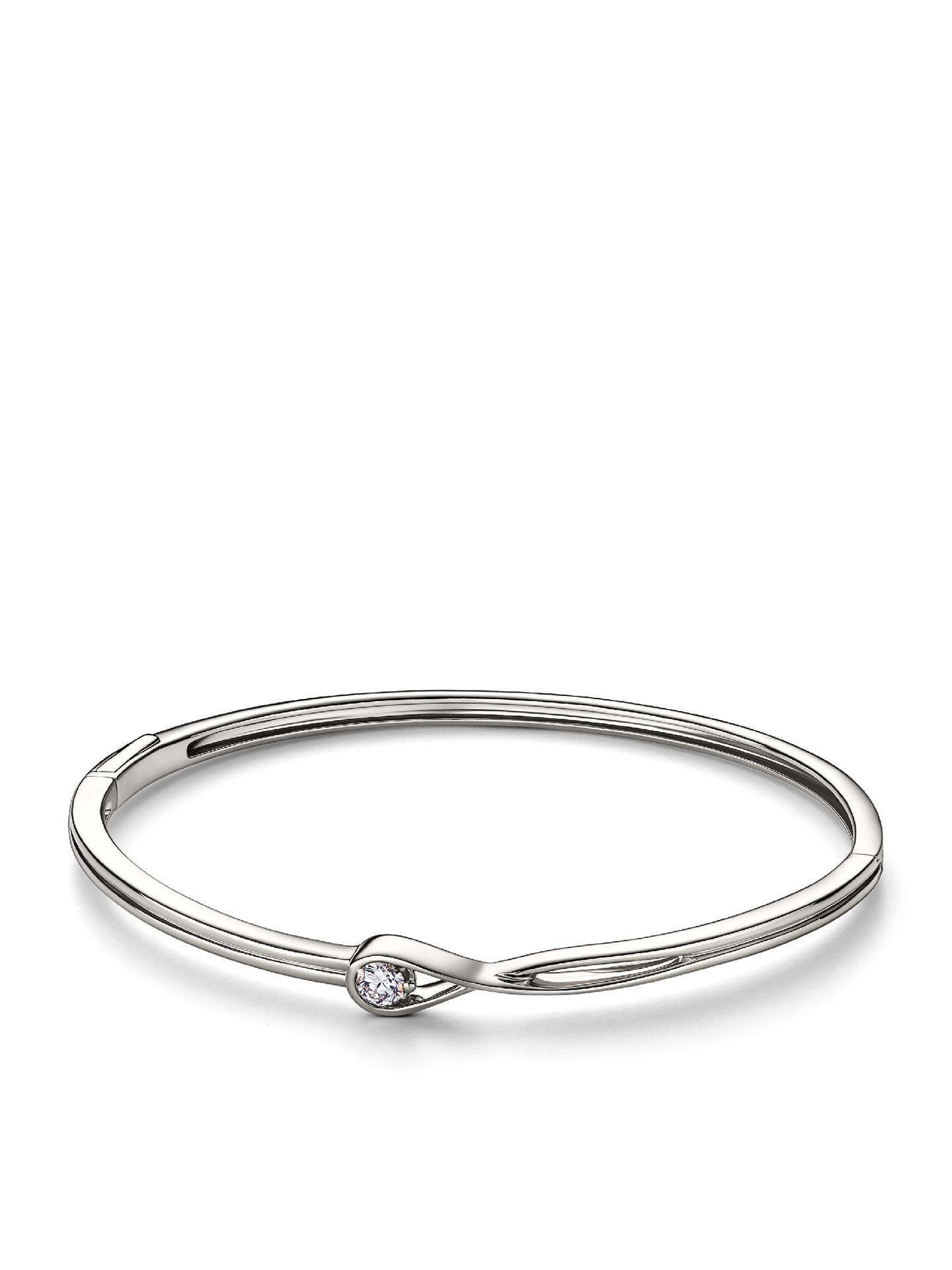 Женские браслеты Pandora Infinite 14k White Gold Lab-grown Diamond #552184C01, цвет: Белый золотой — фото 1