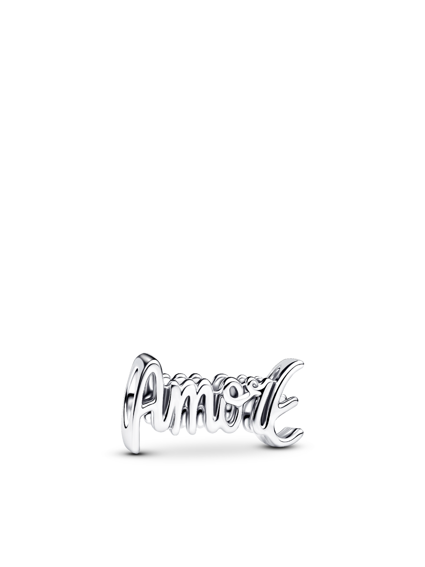 Женский шарм Pandora Amore Script Charm, цвет: Серебро
