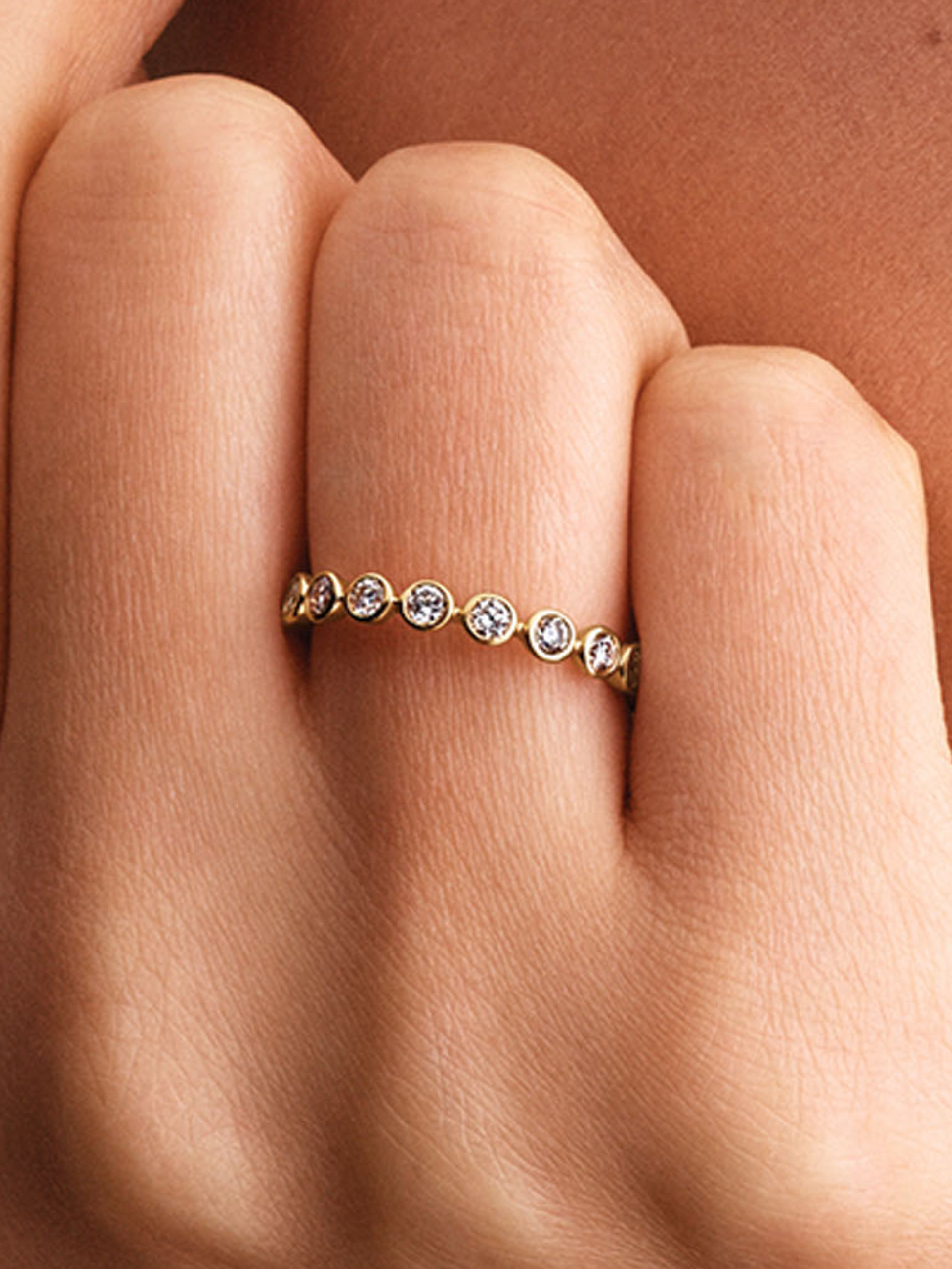 Женское кольцо Pandora Era Bezel Lab-Grown Diamond Eternity, цвет: Золотой — фото 3