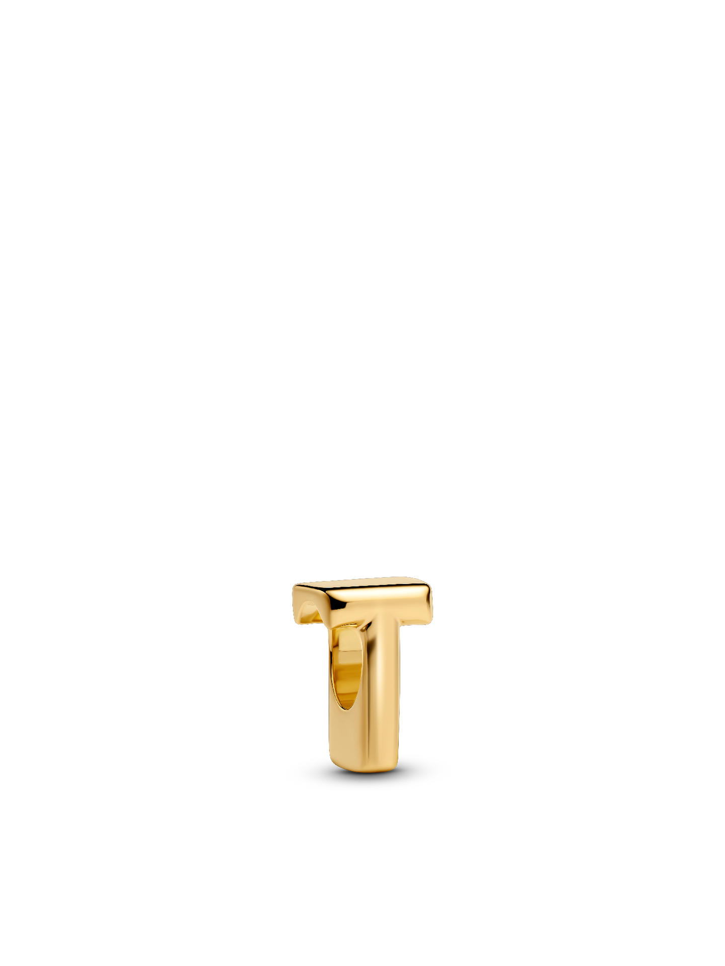 Женский шарм Pandora Letter T Alphabet Charm, Gold plated, цвет: Позолоченный