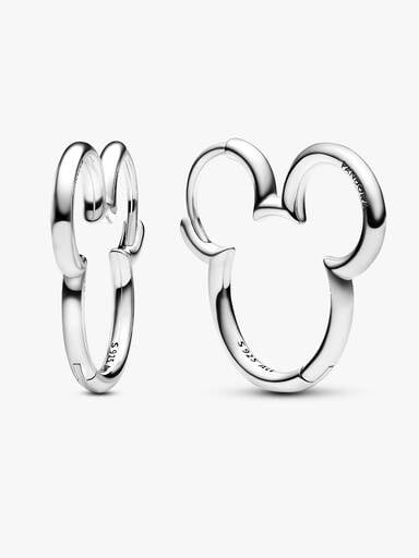 Disney Mickey Mouse Silhouette Hoop Earrings