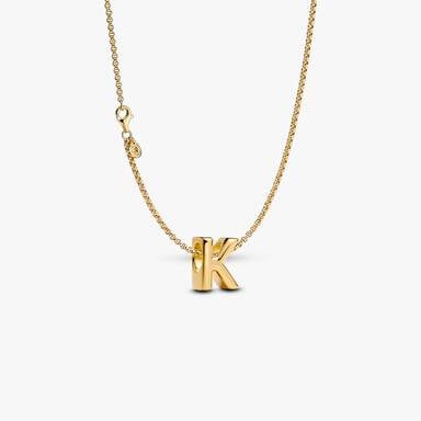Letter K Charm Necklace