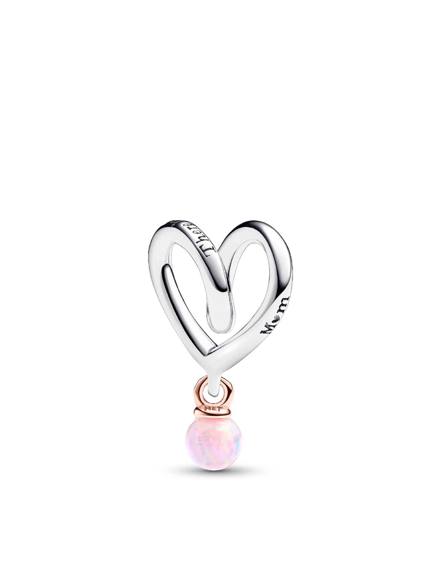Женский шарм Pandora Two-tone Wrapped Heart Charm, цвет: Двухцветный — фото 1