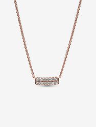 Pandora Timeless Pavé Double-row Bar Collier Necklace Pandora Timeless Pavé Double-row Bar Collier Necklace
