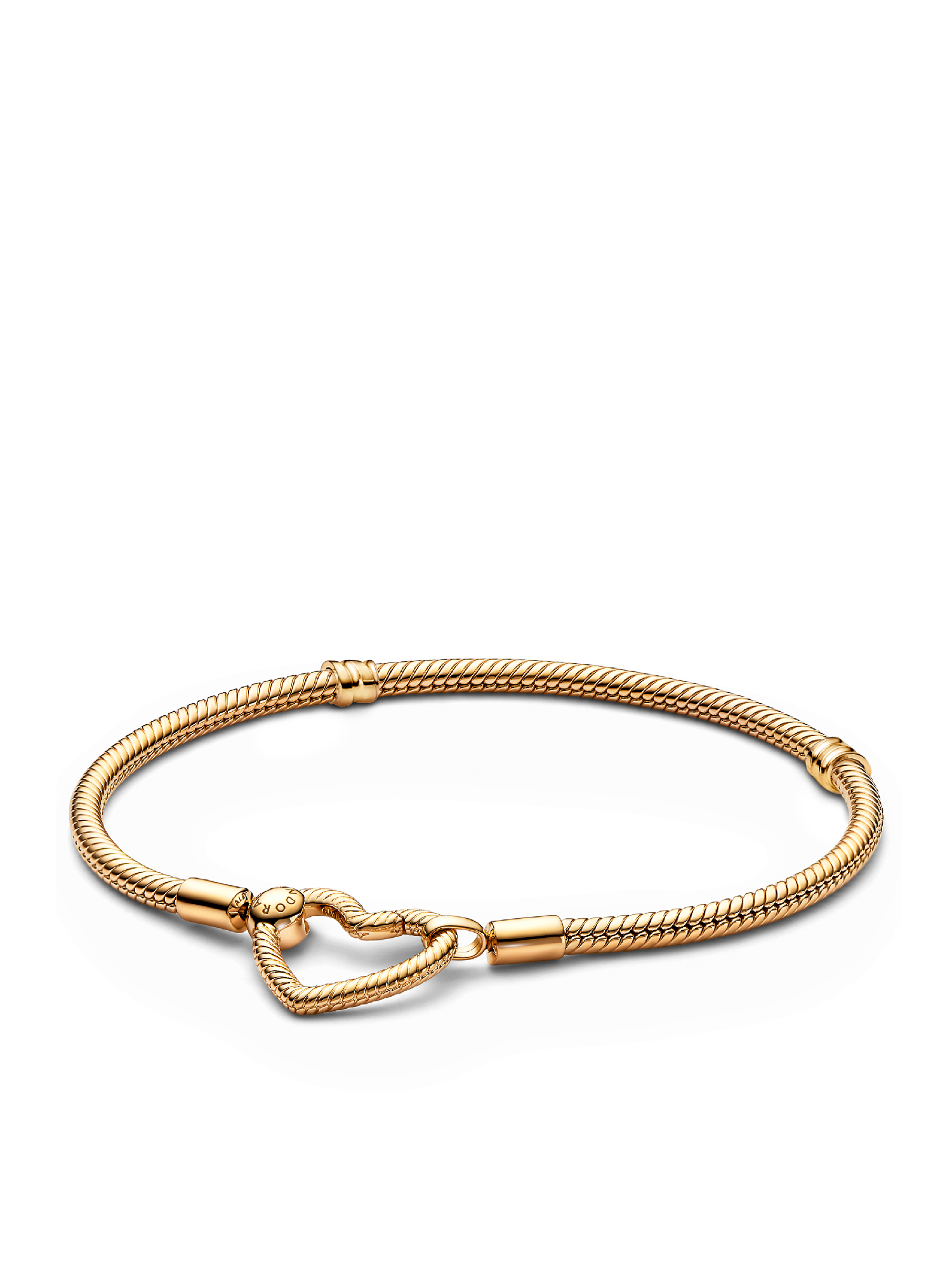 Pandora Moments Heart Clasp Snake Chain Bracelet | Gold | Pandora US