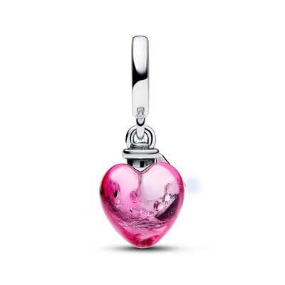 Love Potion Murano Glass Heart Dangle Charm