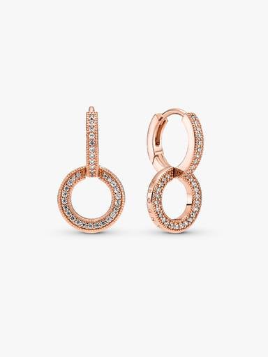 FINAL SALE - Sparkling Double Hoop Earrings