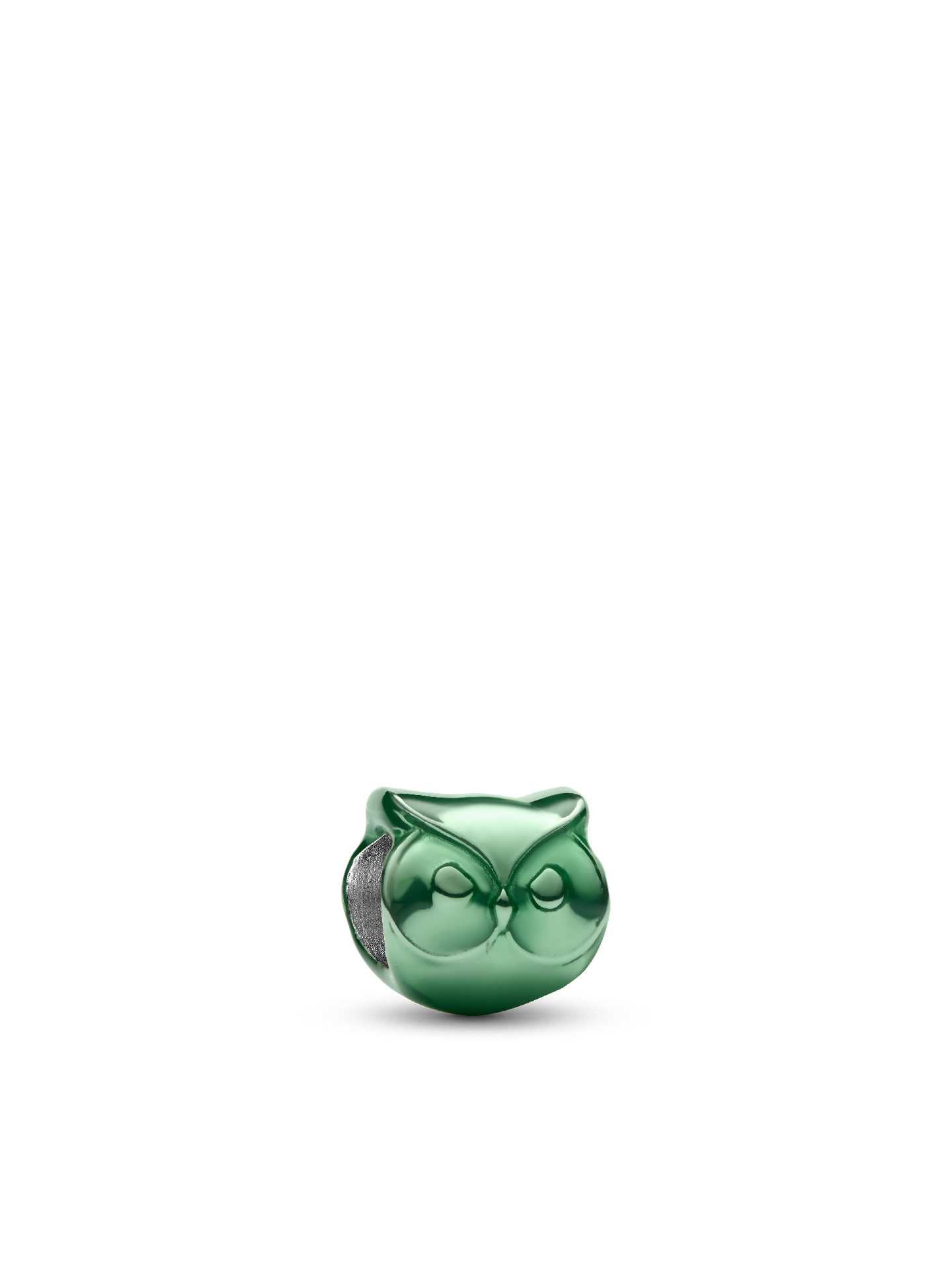 Женский шарм Pandora Green Owl Mini Charm, цвет: Серебро — фото 1