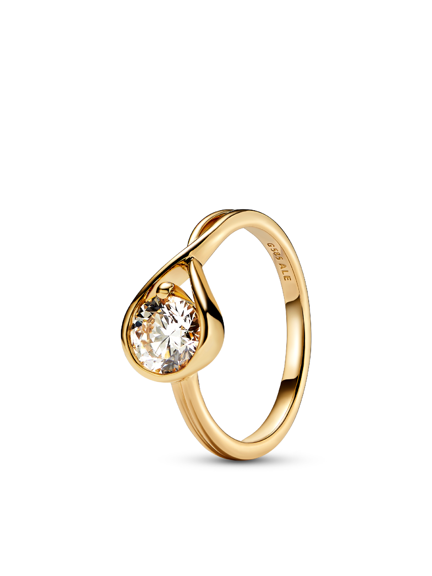 Женские кольца Pandora Infinite 14k Gold Lab-grown Diamond #159450C01, цвет: Золотой — фото 1