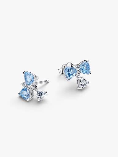 Bridgerton Blue Bow Stud Earrings