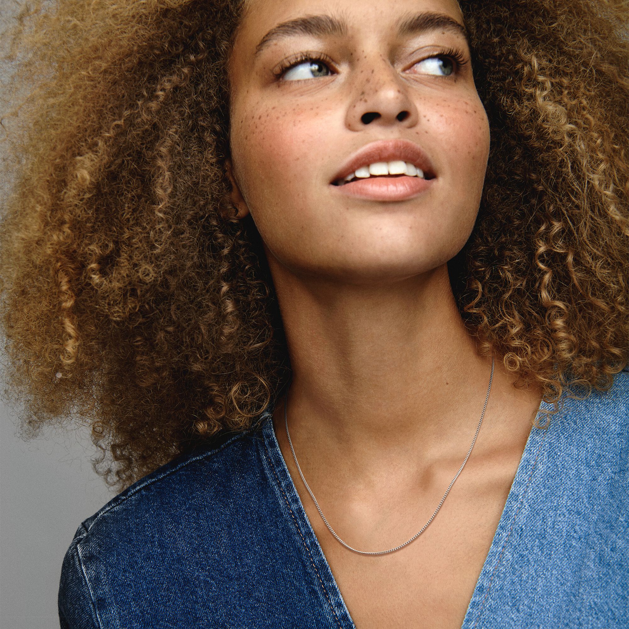Curb Chain Necklace | Sterling silver 