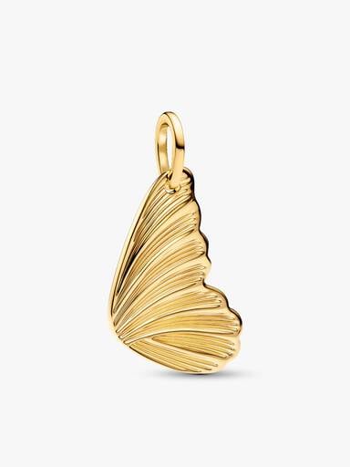 Engravable Butterfly Wings Pendant Necklace