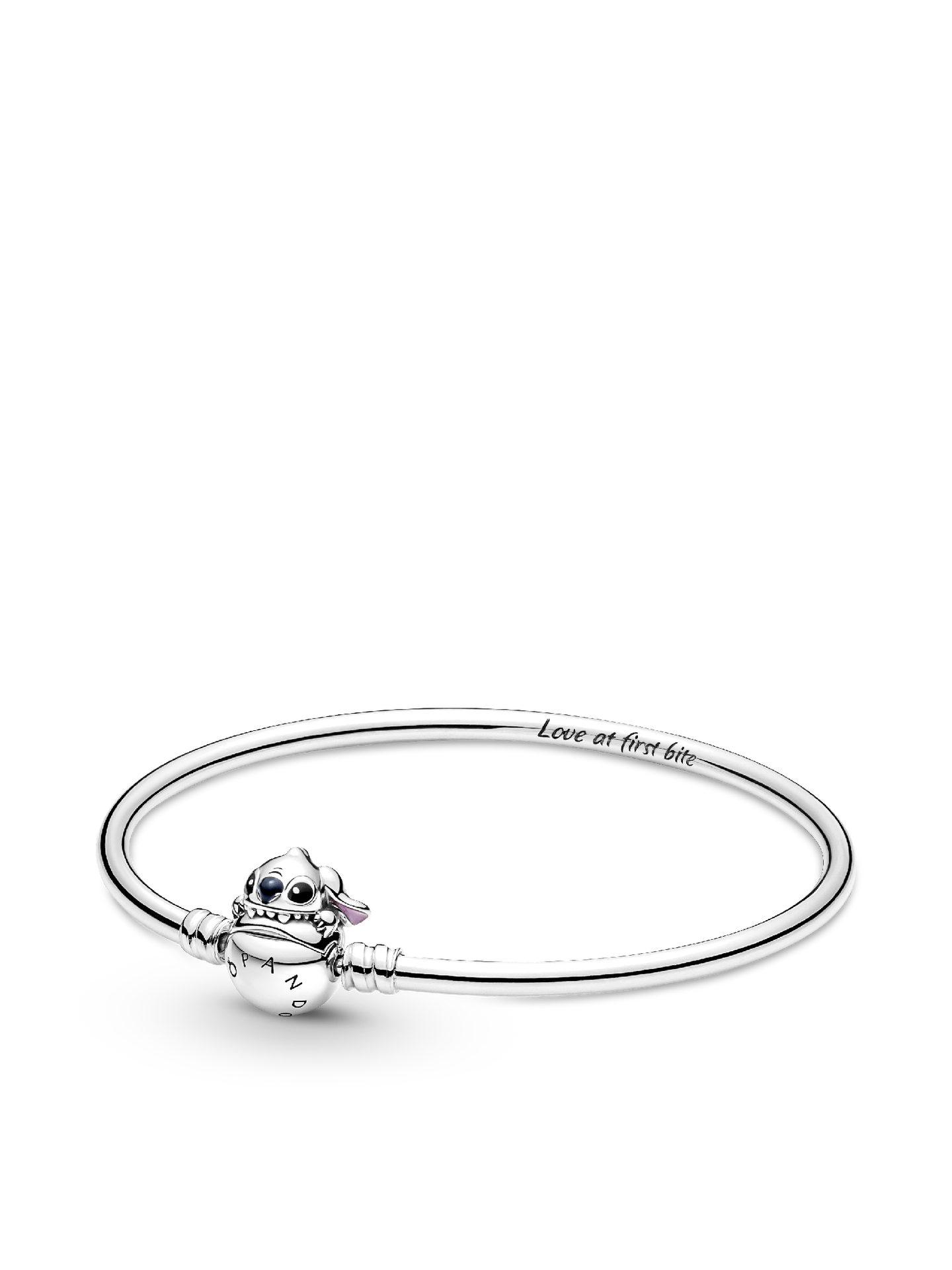 Женский браслет Pandora Moments Disney Stitch Biting Clasp, цвет: Серебро — фото 1