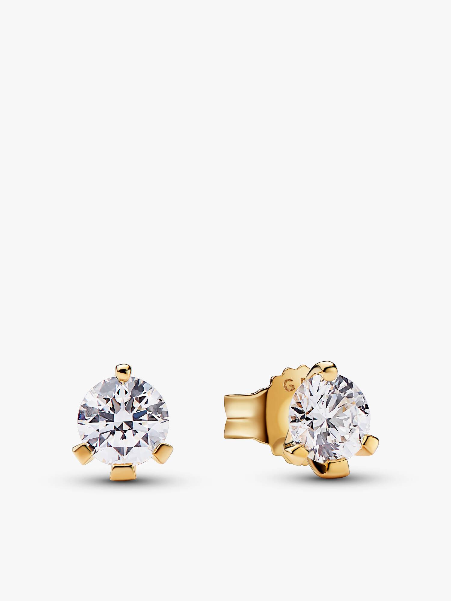 FINAL SALE - Pandora Nova 14k Gold Lab-grown Diamond Earrings