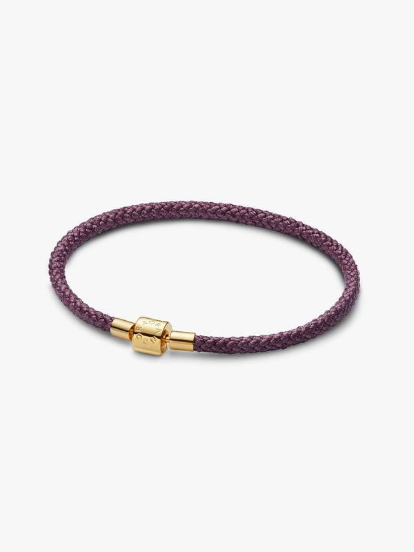 Light Purple Rgb Code Shimmering Purple Cord Bracelet | Gold plated | Pandora US