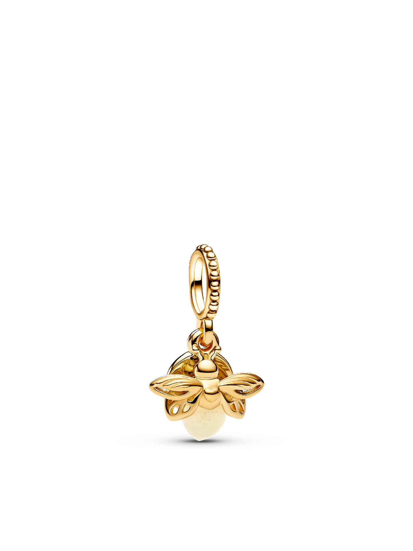 Женский шарм Pandora Glow-in-the-dark Firefly Dangle Charm, Gold plated, цвет: Позолоченный — фото 1