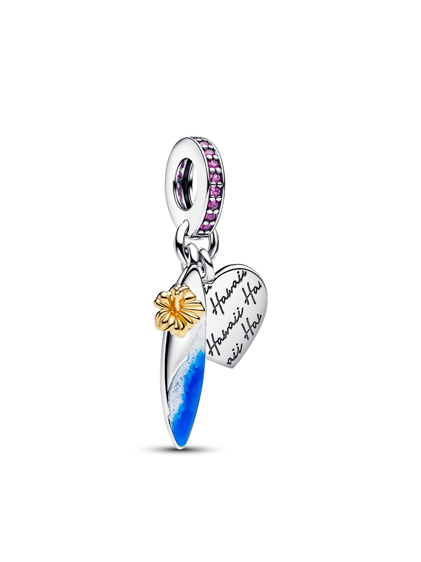 Женский шарм Pandora Surf Board Double Dangle Charm, цвет: Двухцветный — фото 1