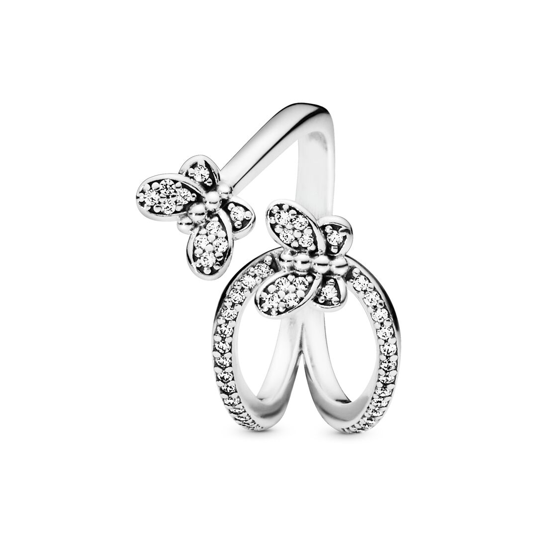 FINAL SALE - Sparkling Butterfly Open Ring