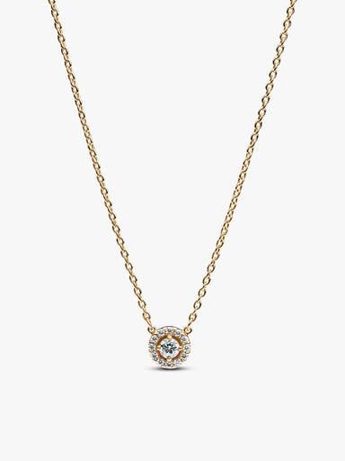 Golden Pave Halo Jewelry Set