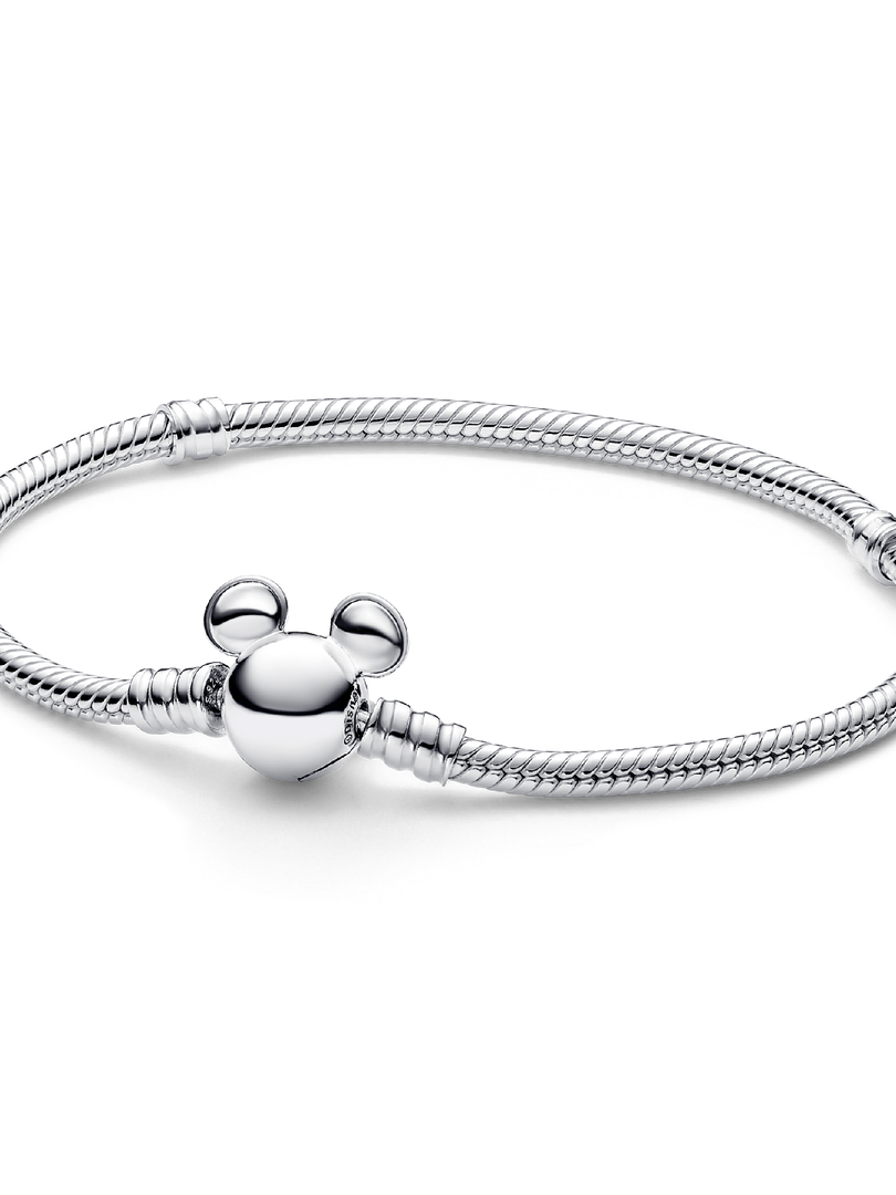 Disney Mickey Mouse Clasp Moments Snake Chain Bracelet