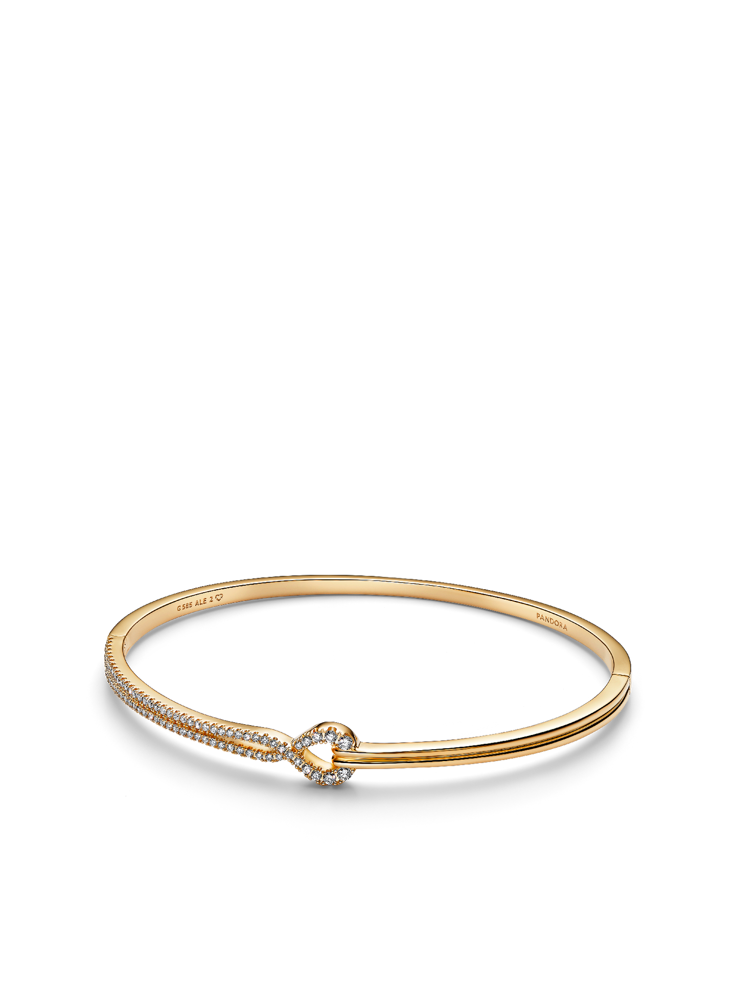 Женский браслет Pandora Infinite Lab-grown Diamond Pavé Double Row, цвет: Золотой — фото 1
