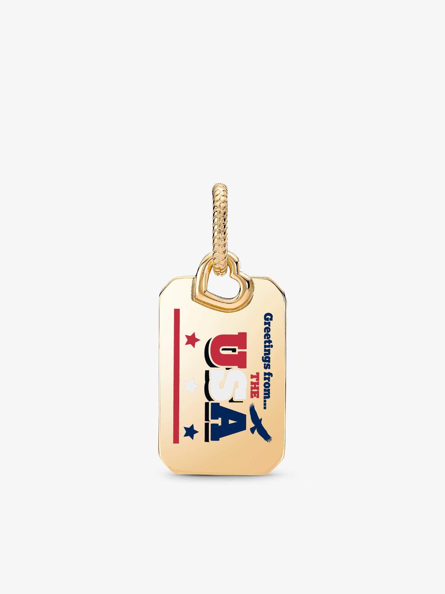 USA Postcard Dangle Charm
