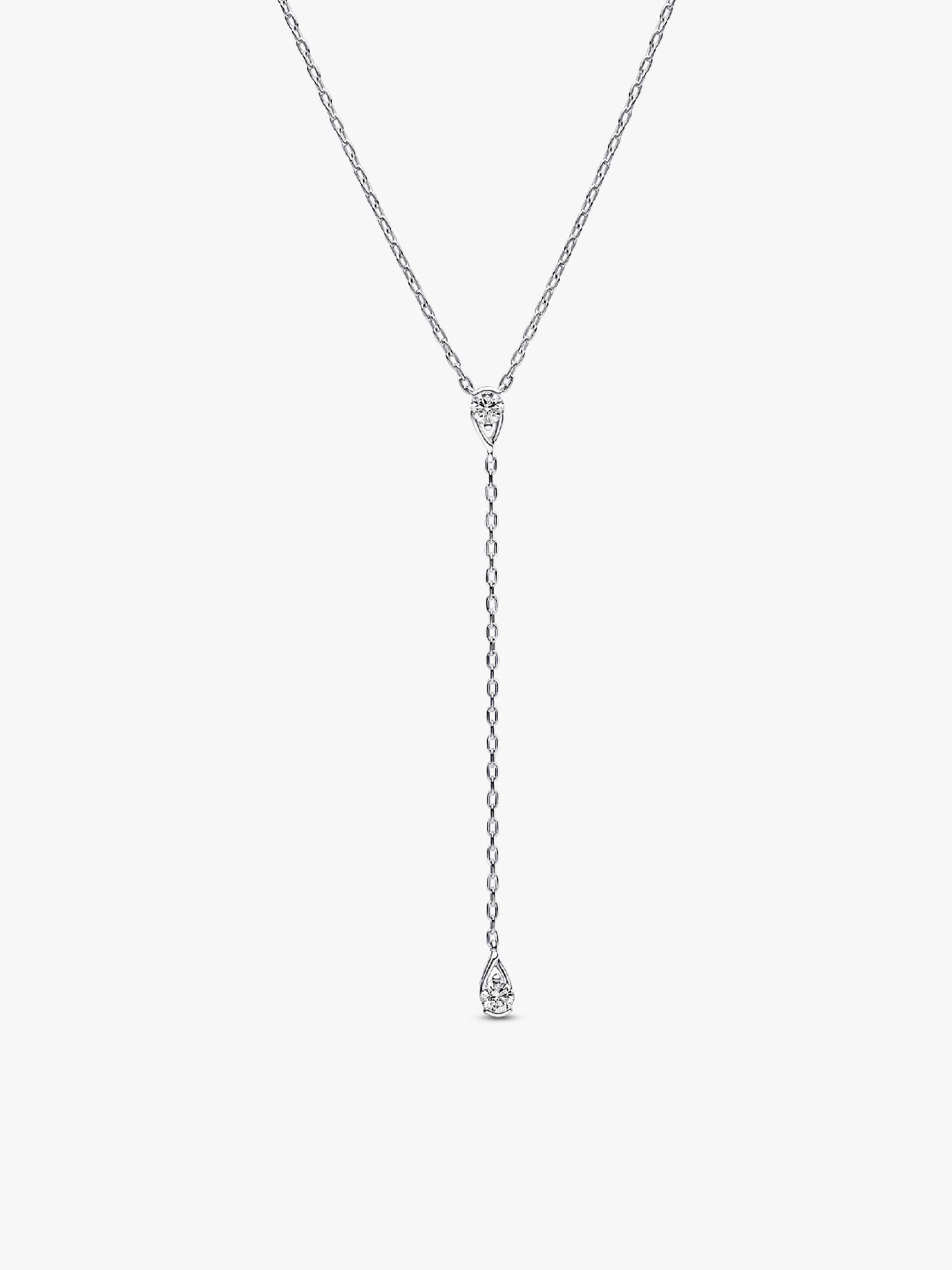FINAL SALE - Pandora Infinite Sterling Silver Lab-grown Diamond Drop Necklace