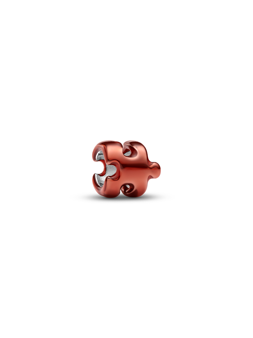 Orange Puzzle Piece Mini Charm