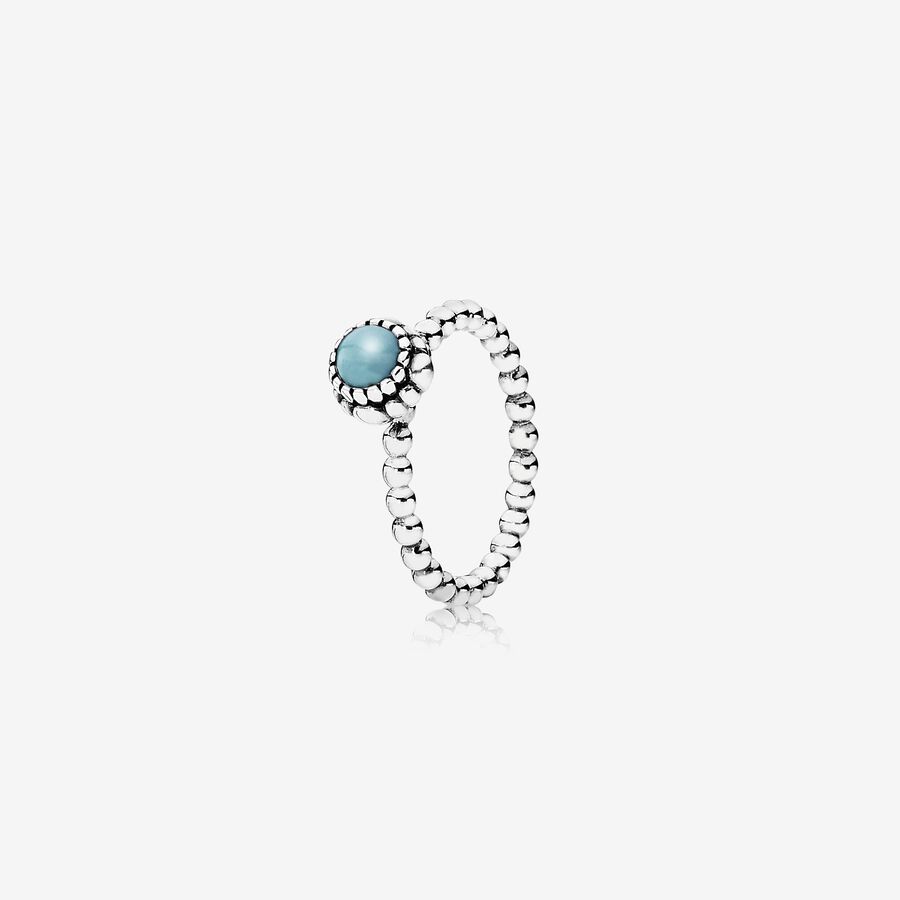 FINAL SALE - Birthday Blooms Ring, December, Turquoise image number 0