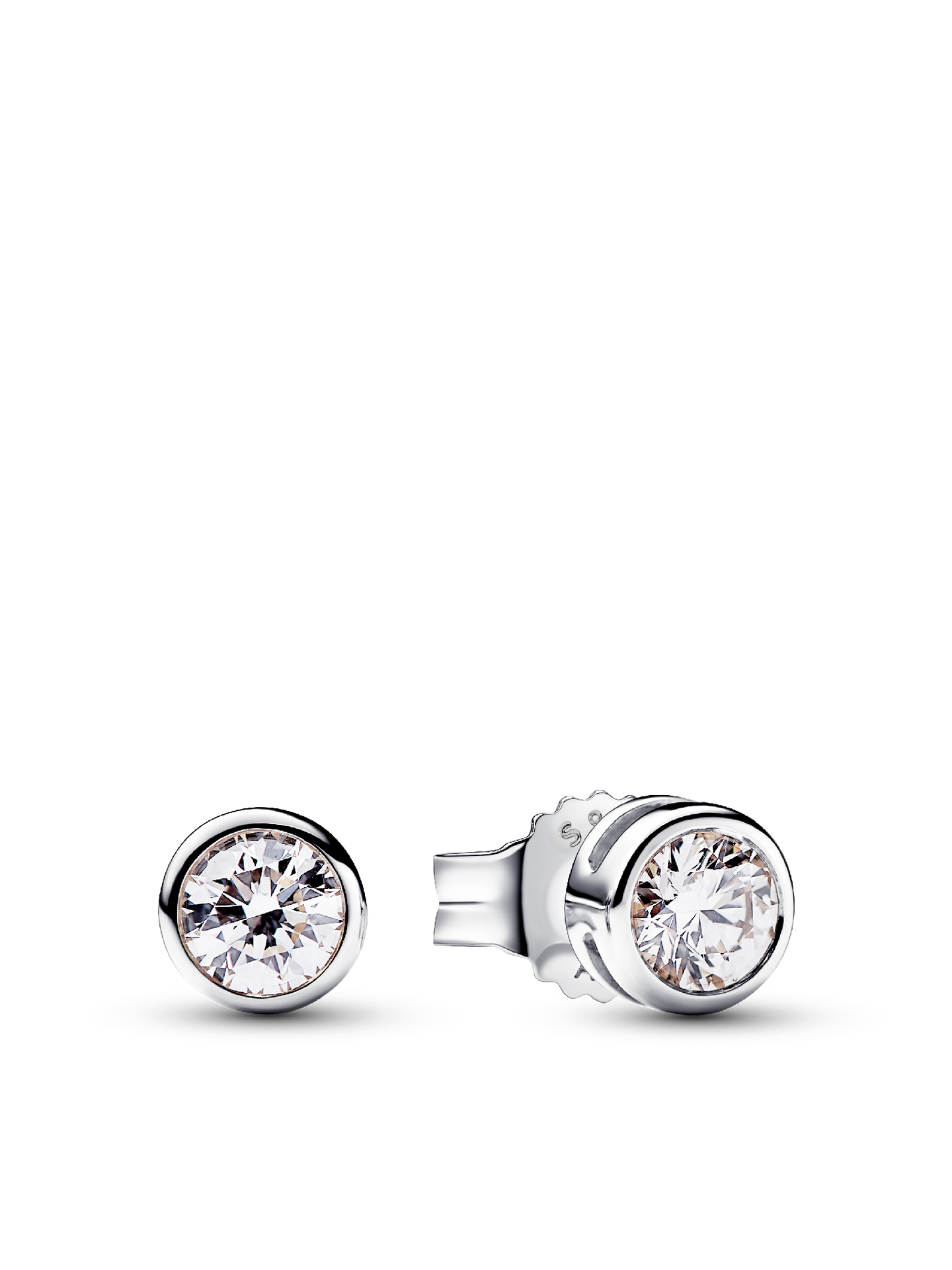 Женские серьги Pandora Era Bezel Sterling Silver Lab-grown Diamond, цвет: Серебро