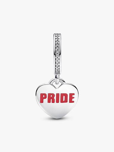 Pride Rainbow Heart Dangle Charm