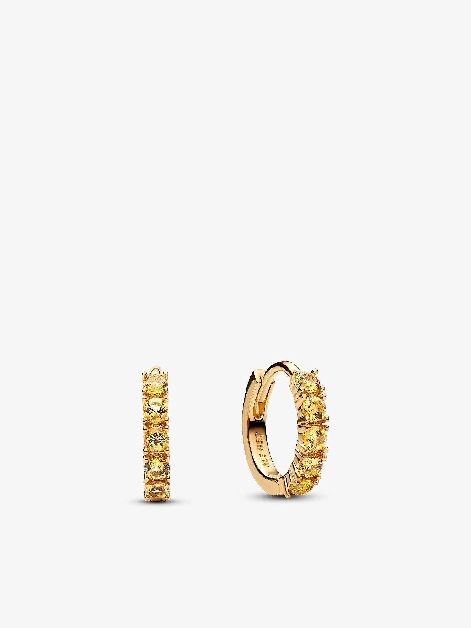Yellow Huggie Earrings
