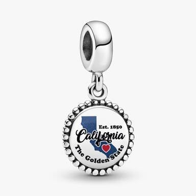 FINAL SALE - California State Map Dangle Charm