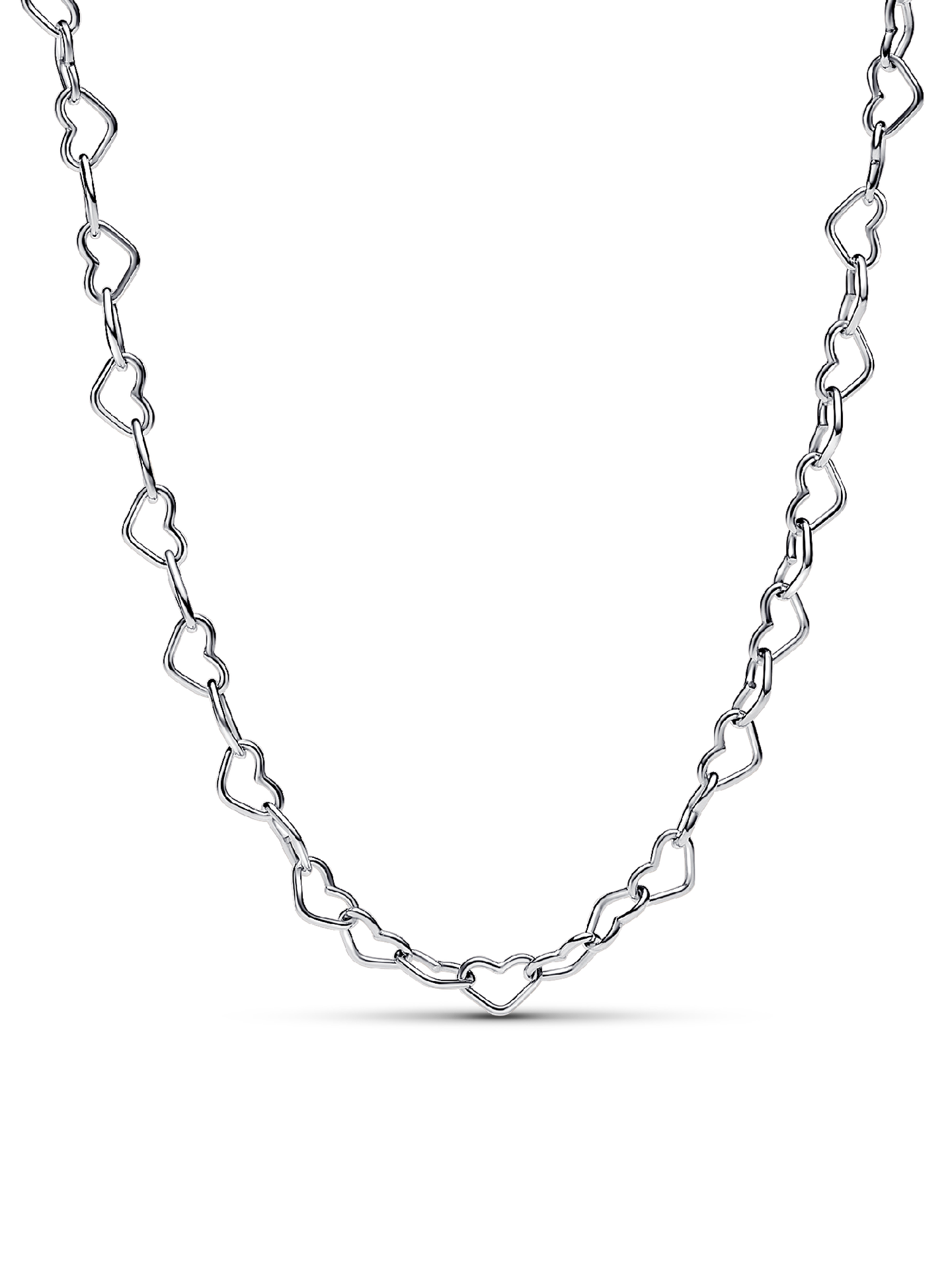 Женское колье Pandora Linked Hearts Collier, Sterling silver, цвет: Серебро — фото 1