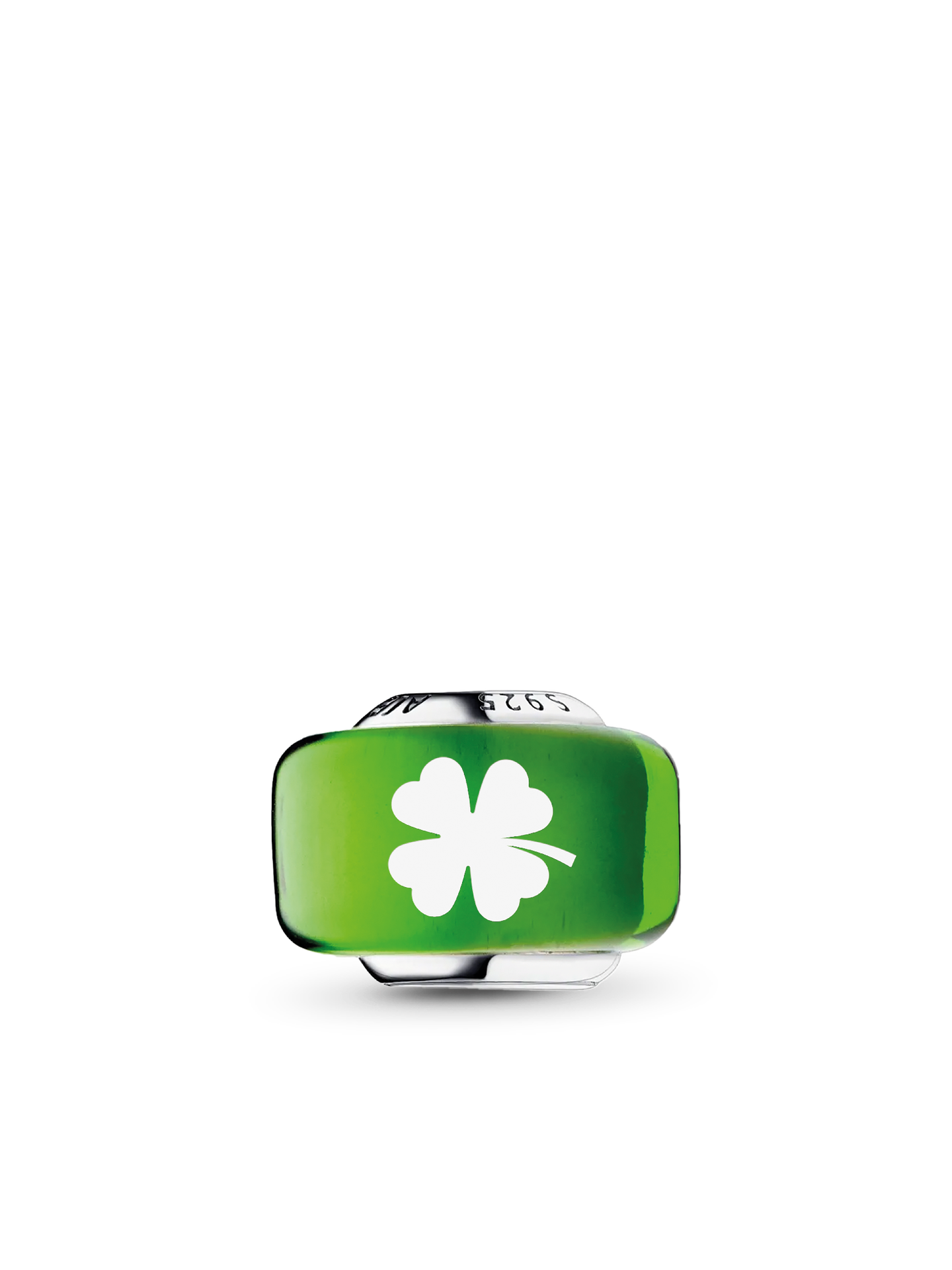 Женский шарм Pandora Clover Murano Charm, цвет: Серебро