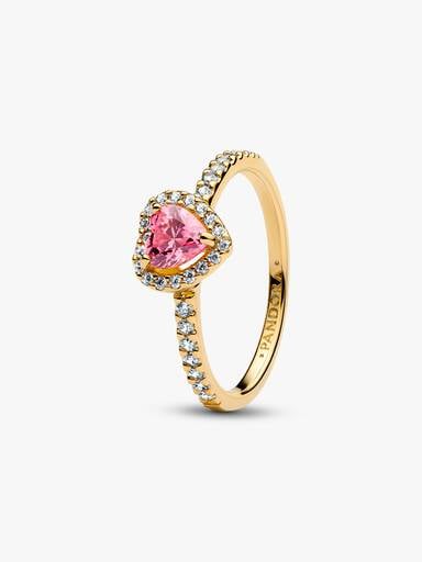 Elevated Pink Heart Ring